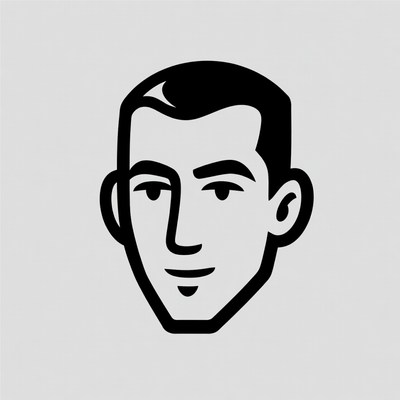 Smiling man illustration