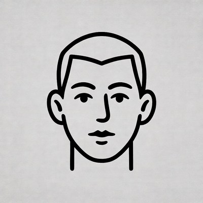 Line drawing man face