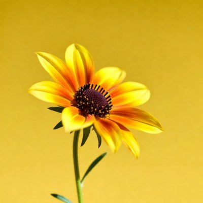 Vibrant yellow daisy flower