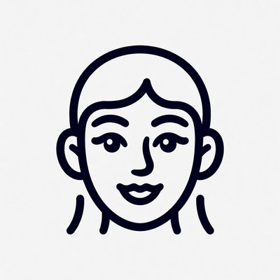 Smiling Woman Face Icon