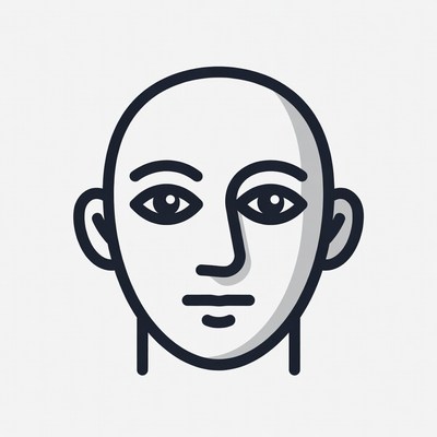 Bald Man Face Icon