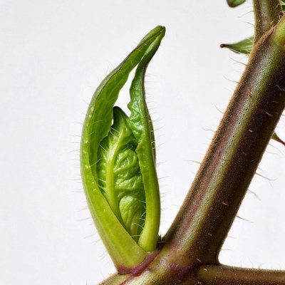 Fresh green plant sprout on stem