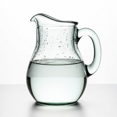 Glass water pitcher