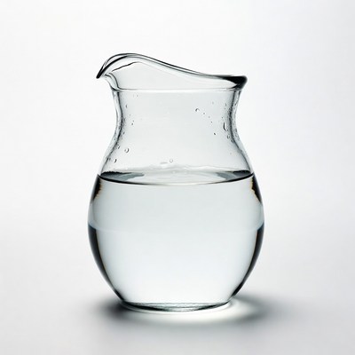 Clear Glass Pitcher with Water