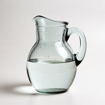 Glass water pitcher