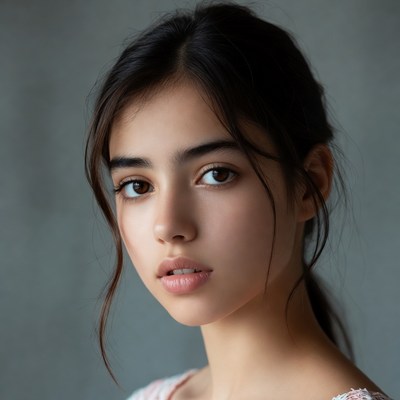 Beautiful Asian woman close-up portrait