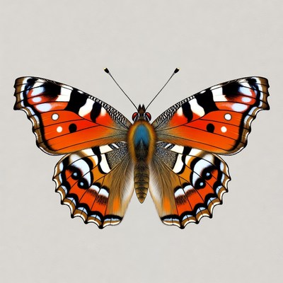 Red Admiral Butterfly Wings Spread