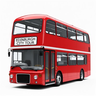 Red Edinburgh City Tour Double Decker Bus