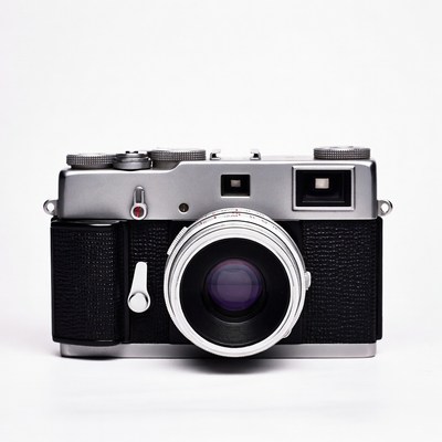 Vintage Silver Rangefinder Camera