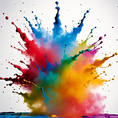 Colorful Paint Splash Explosion