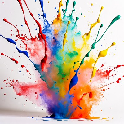 Colorful Paint Splash Explosion