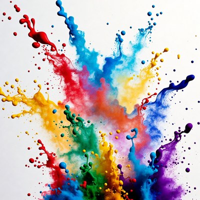 Colorful Paint Splash Explosion