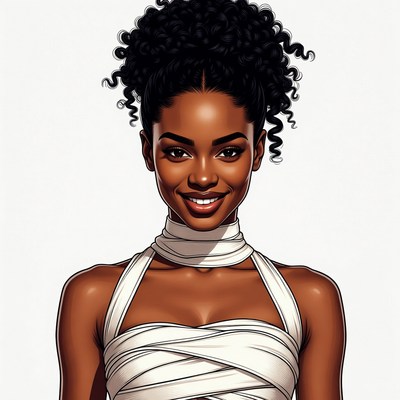 Beautiful African-American woman smiling