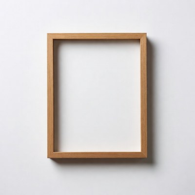 Empty Wooden Picture Frame