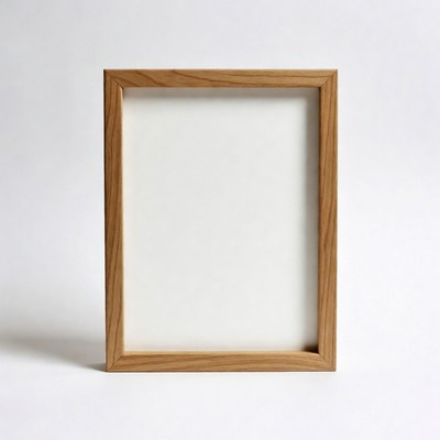 Wooden Picture Frame with White Mat