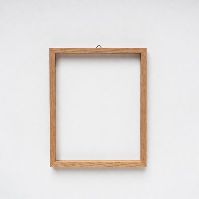 Empty Wooden Picture Frame