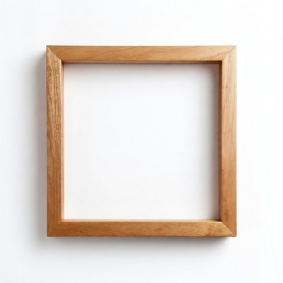 Empty Wooden Picture Frame