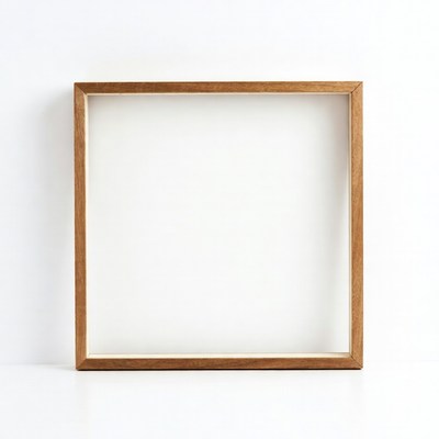 Empty Wooden Picture Frame