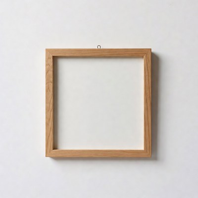 Empty Wooden Picture Frame