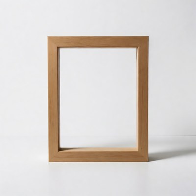Empty Wooden Picture Frame
