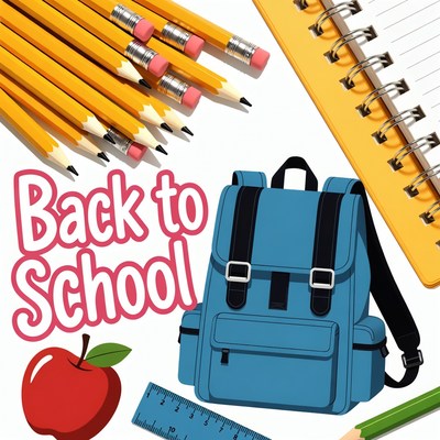 Back to School Supplies Illustration