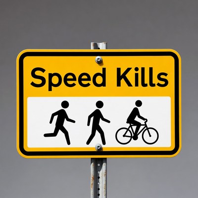 Speed Kills Traffic Safety Sign