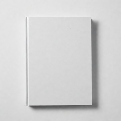 Blank white hardcover book
