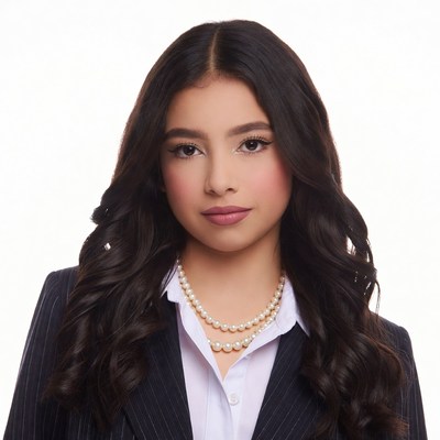 Young Latina woman in business suit