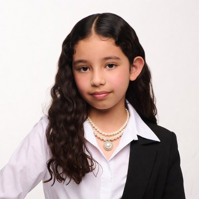 Latino girl in white shirt black blazer