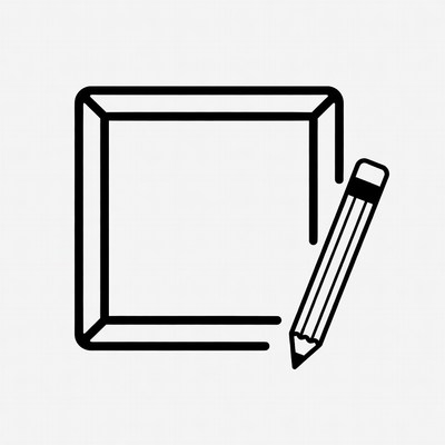 Open Frame with Pencil Icon