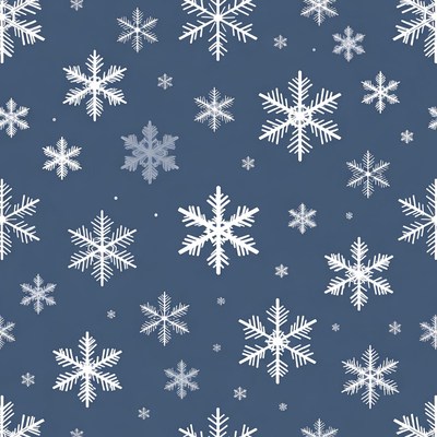 Snowflakes on navy background
