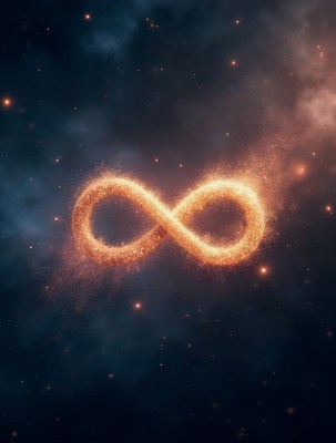 Glowing Infinity Symbol in Space