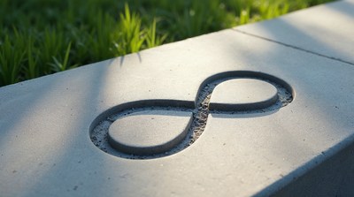 Infinity Symbol Carved in Concrete