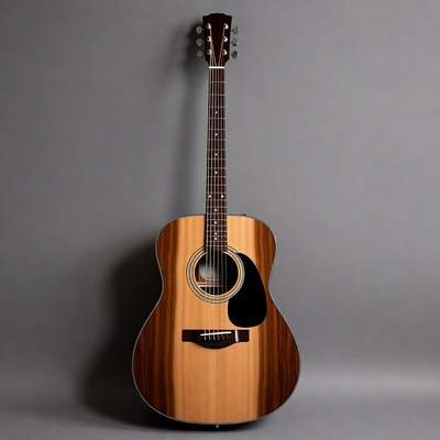 Yamaha Acoustic Guitar on Gray Background
