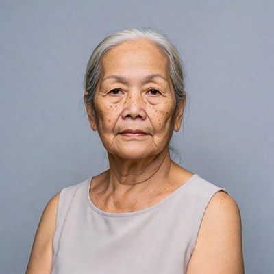 Elderly Asian woman portrait