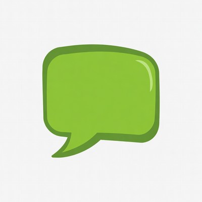 Green Empty Speech Bubble