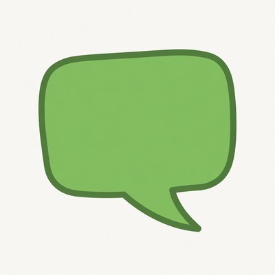 Green speech bubble clipart