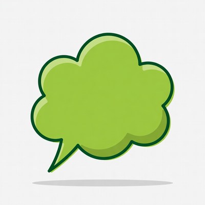 Green Speech Bubble Illustration