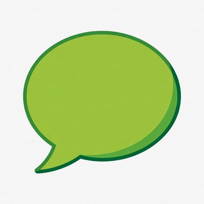 Green speech bubble clipart