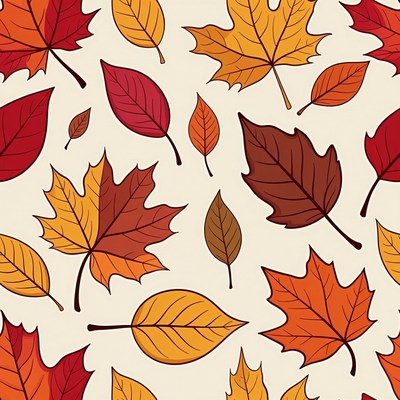 Autumn Leaves Seamless Pattern