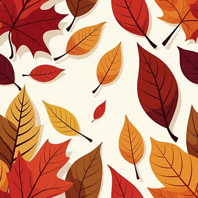 Falling Autumn Leaves Illustration