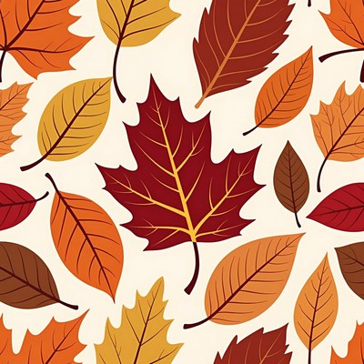 Autumn Maple Leaves Seamless Pattern