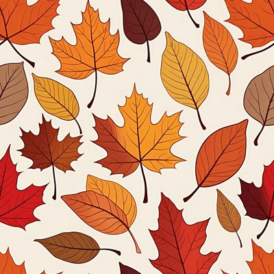 Autumn Leaves Seamless Pattern