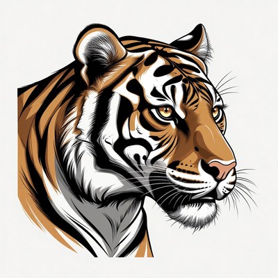 Tiger head illustration