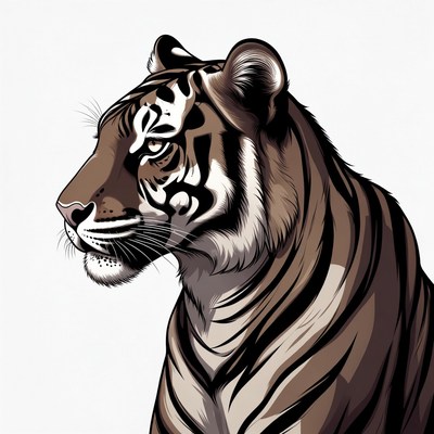 Tiger head illustration