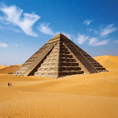 Great Pyramid in Egyptian Desert