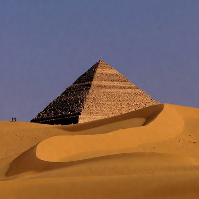Great Pyramid of Giza in Desert