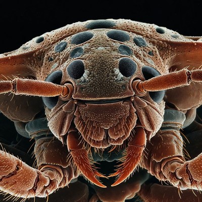 Macro view of weevil head