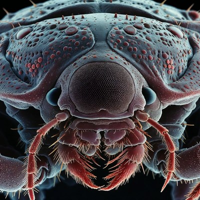 Macro woodlouse close-up