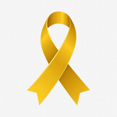 Golden Yellow Awareness Ribbon